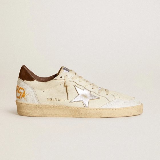 Golden Goose/GGDB Ball Star LTD in nappa with metallic leather star and suede heel tab