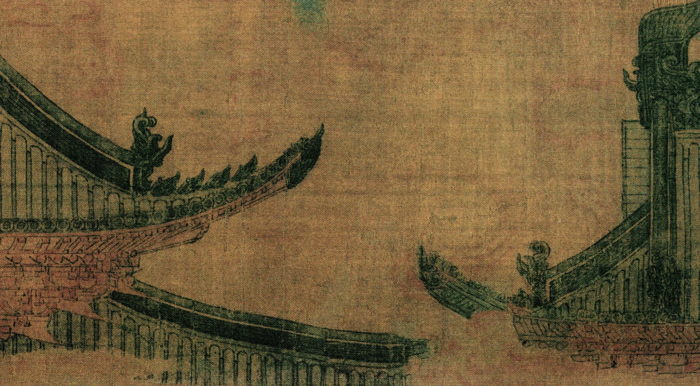NEWモデル 宋徽宗赵佶瑞鹤图绢本（仿绢布高清复制品） 絵画