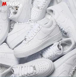 thumbnail for The second batch of AIR FORCE 1 AF1 pure white men's and women's couple sneakers 315122-111 two-layer leather top layer leather stitching! The so-called first layer in the market! Many people sell directly according to the first layer! Full palm sole cush