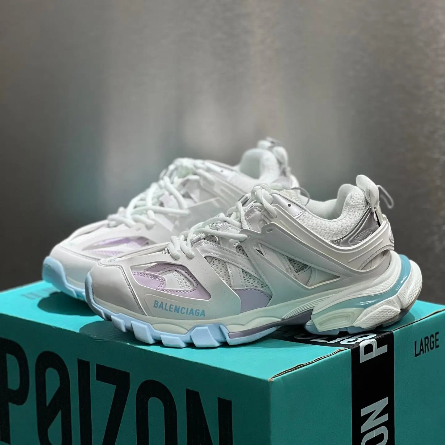 Balenciaga Track White Lavender Blue Sole