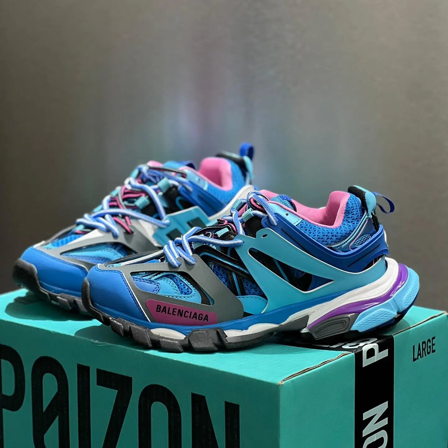 Balenciaga Track Sneaker Blue Pink Purple