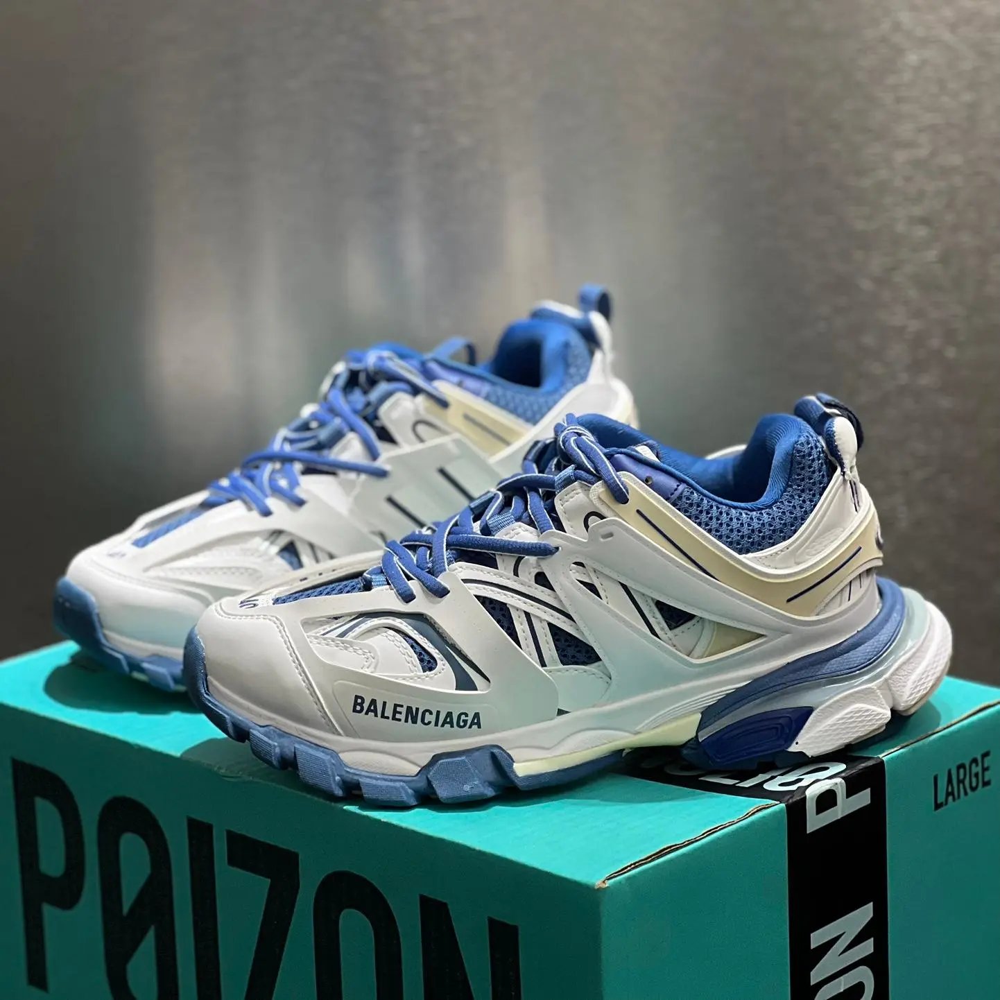 Balenciaga Track Sneaker White Blue