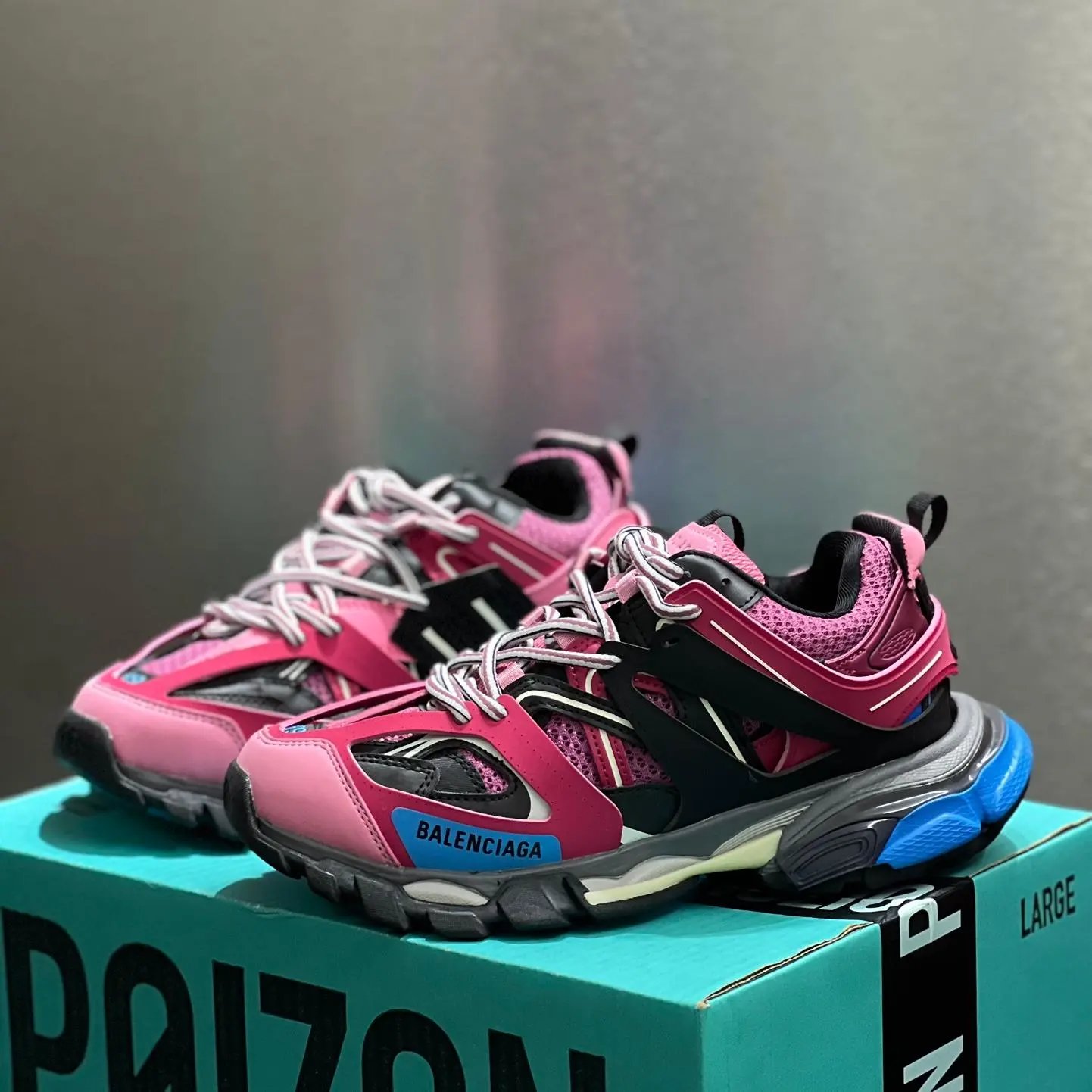 Balenciaga Track Sneaker Pink Black Blue