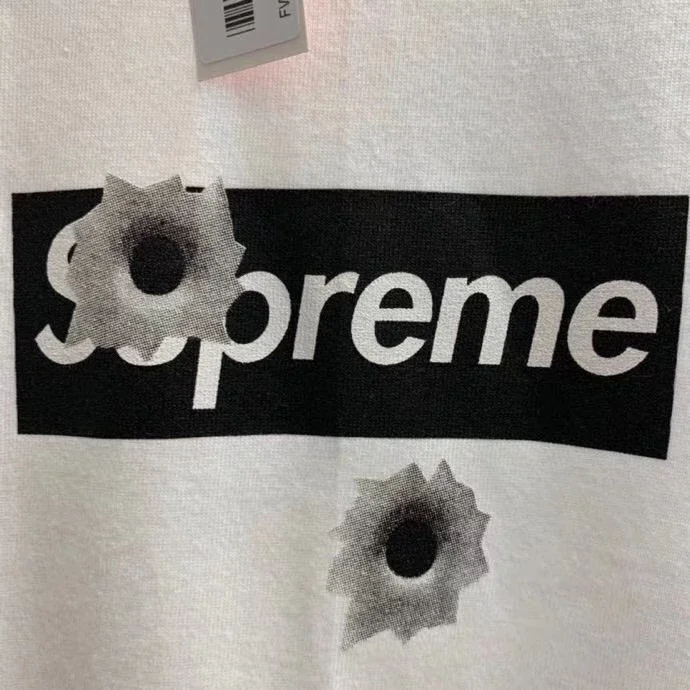 弹孔Box涉谷开业限定短袖Supreme 12AW Shibuya Bullet Box Logo Tee