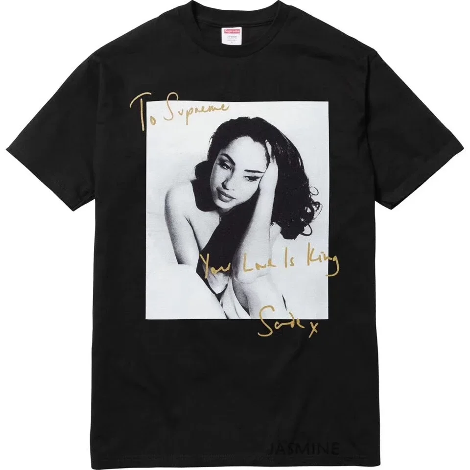 女歌手人物Tee Supreme 17ss Sade Tee 黑白