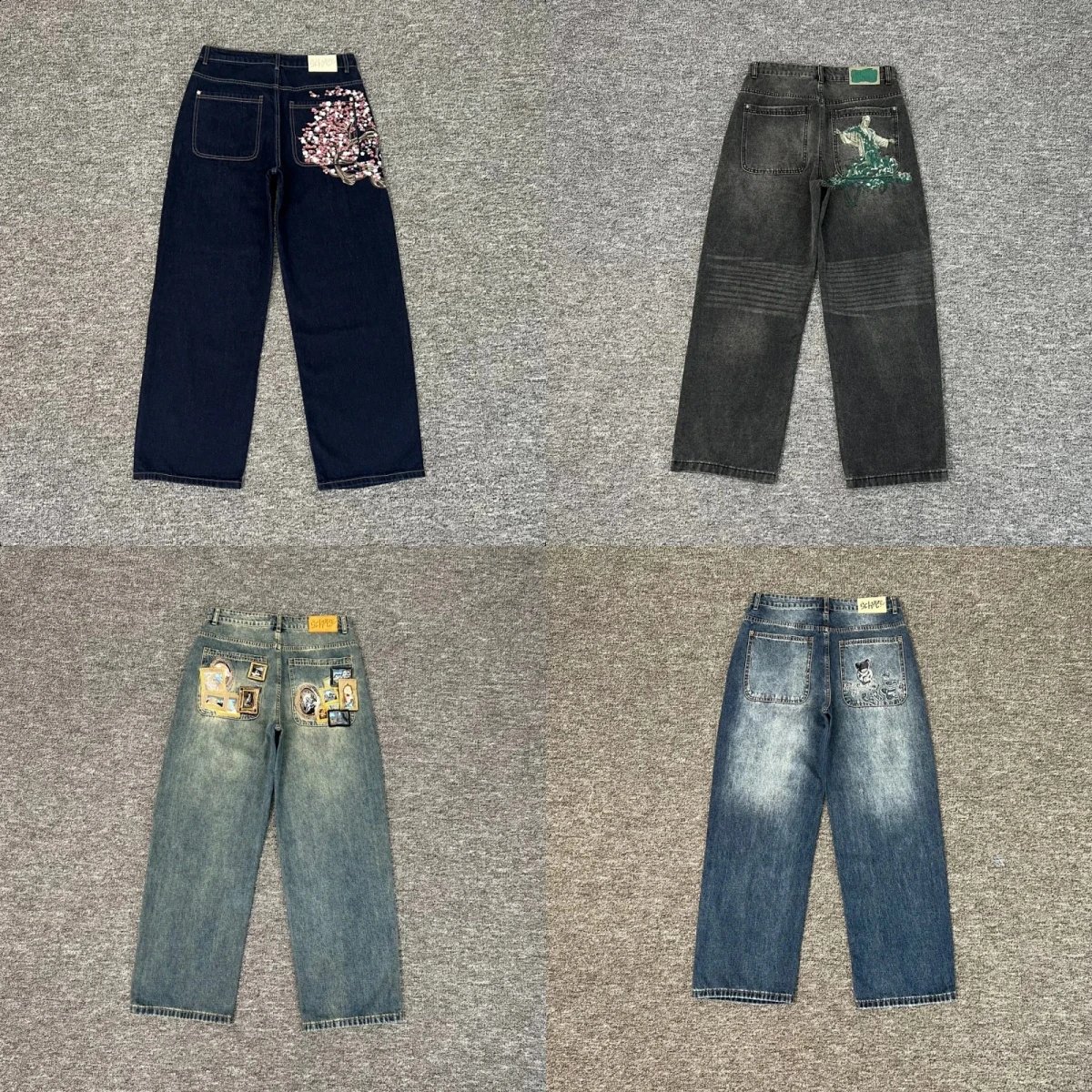 Schulze Embroidered Wide-Leg Jeans
