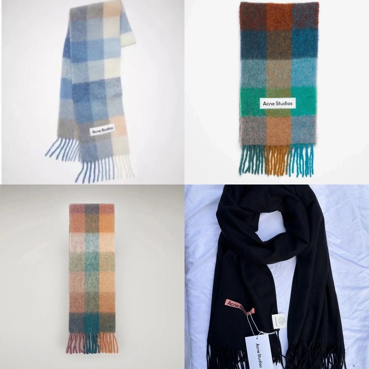 New rainbow color plaid scarf shawl