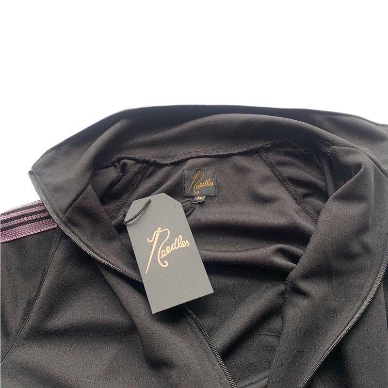 Design Track Jacket Black with Purple Stripes Outerwear - 9
