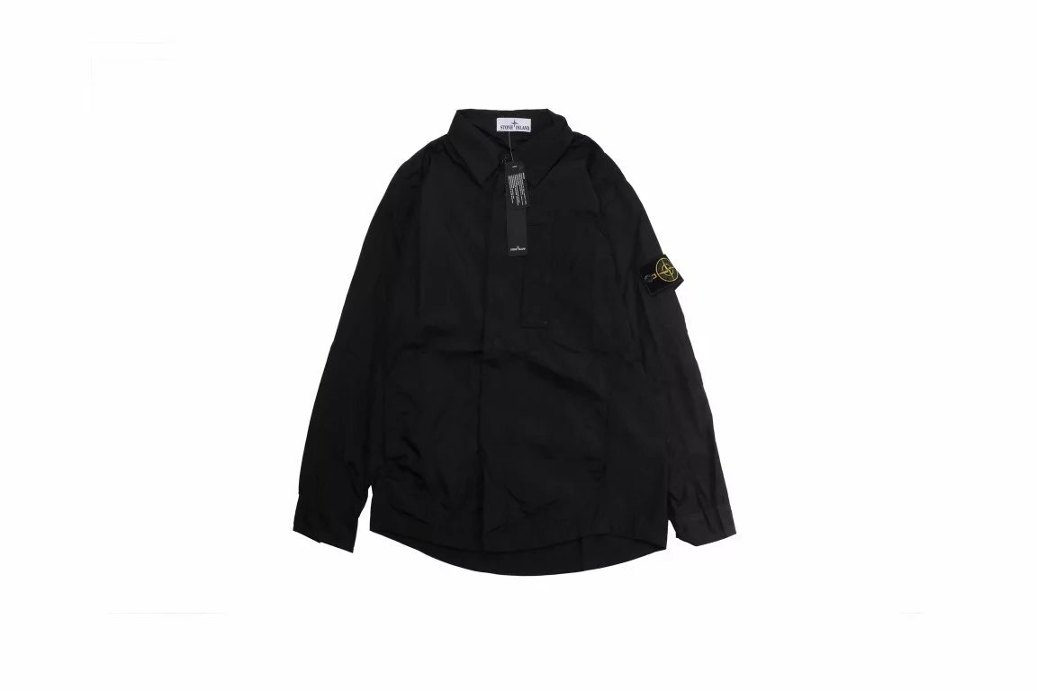 Stone Island Shadow Project Shirt Jacket Dark Gray Outerwear - 3