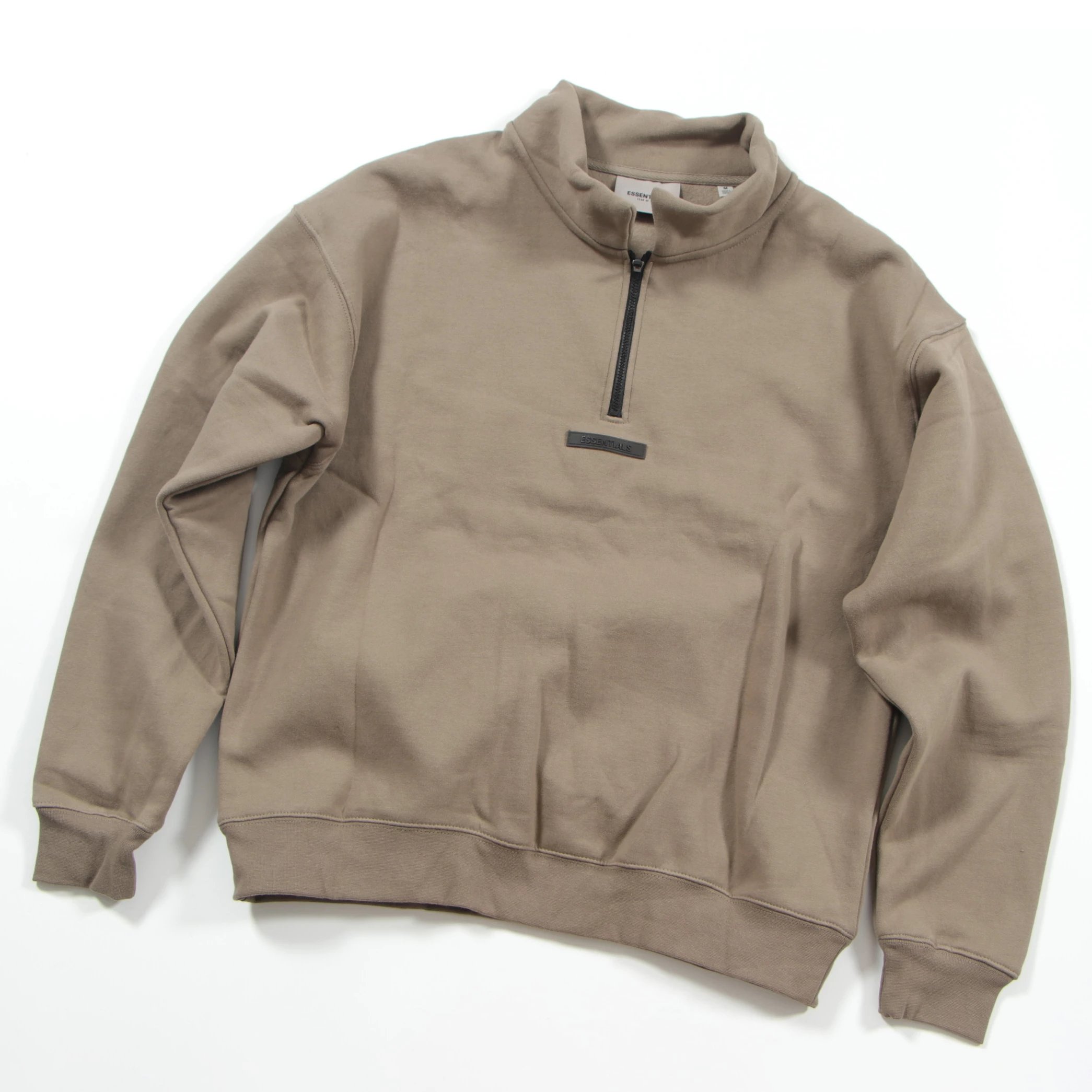 Fear of God Essentials Half-Zip Pullover Black Hoodie - 8
