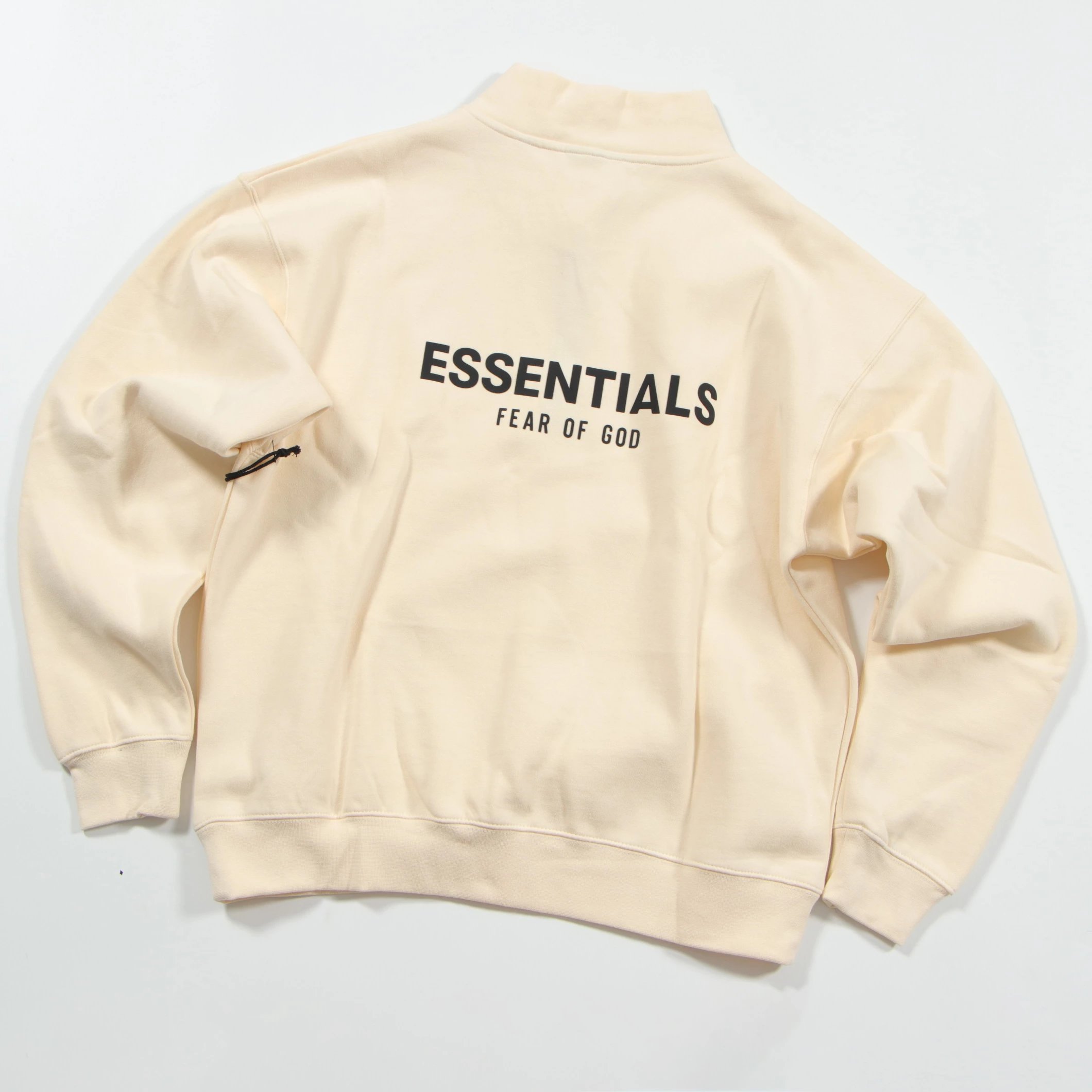 Fear of God Essentials Half-Zip Pullover Black Hoodie - 5