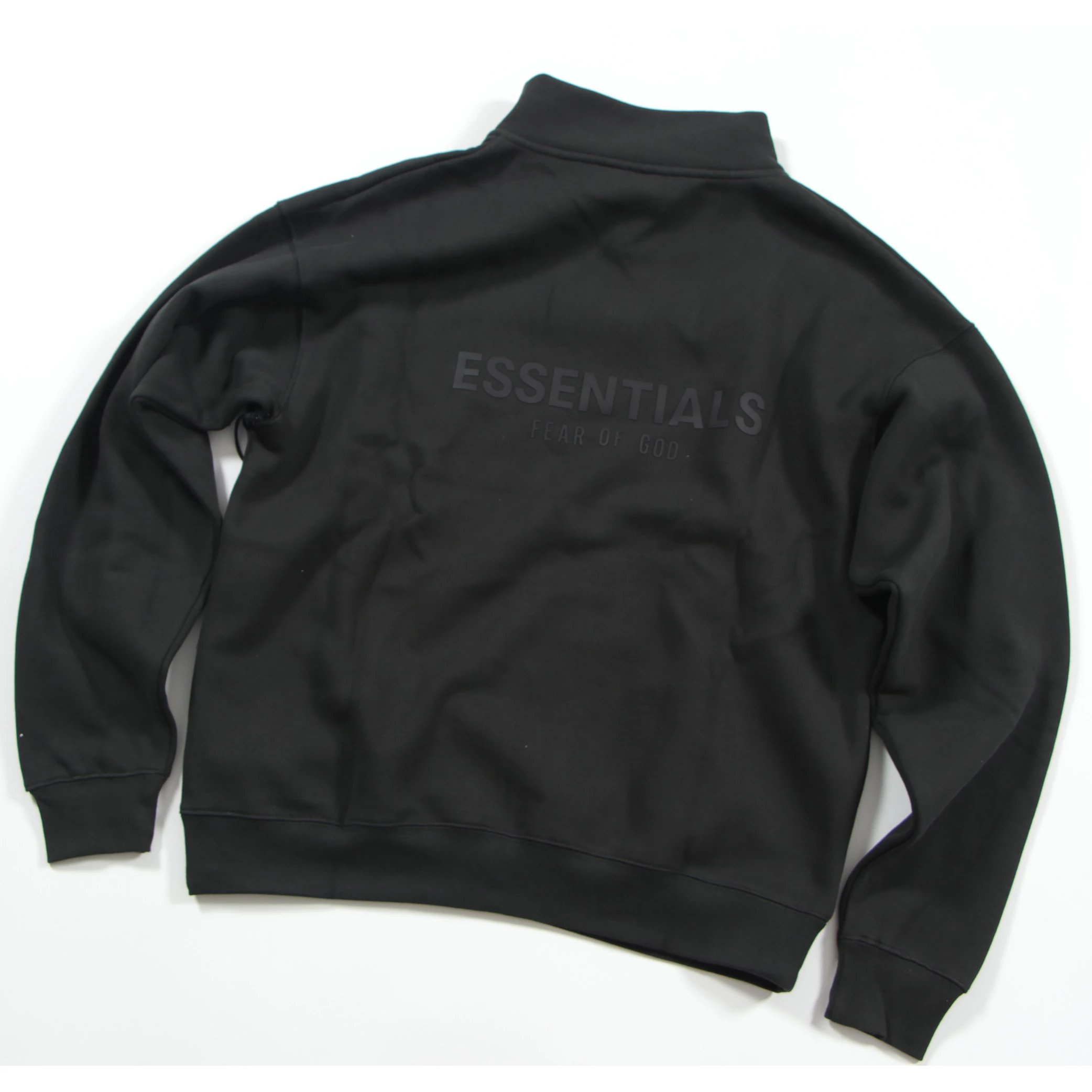 Fear of God Essentials Half-Zip Pullover Black Hoodie - 3