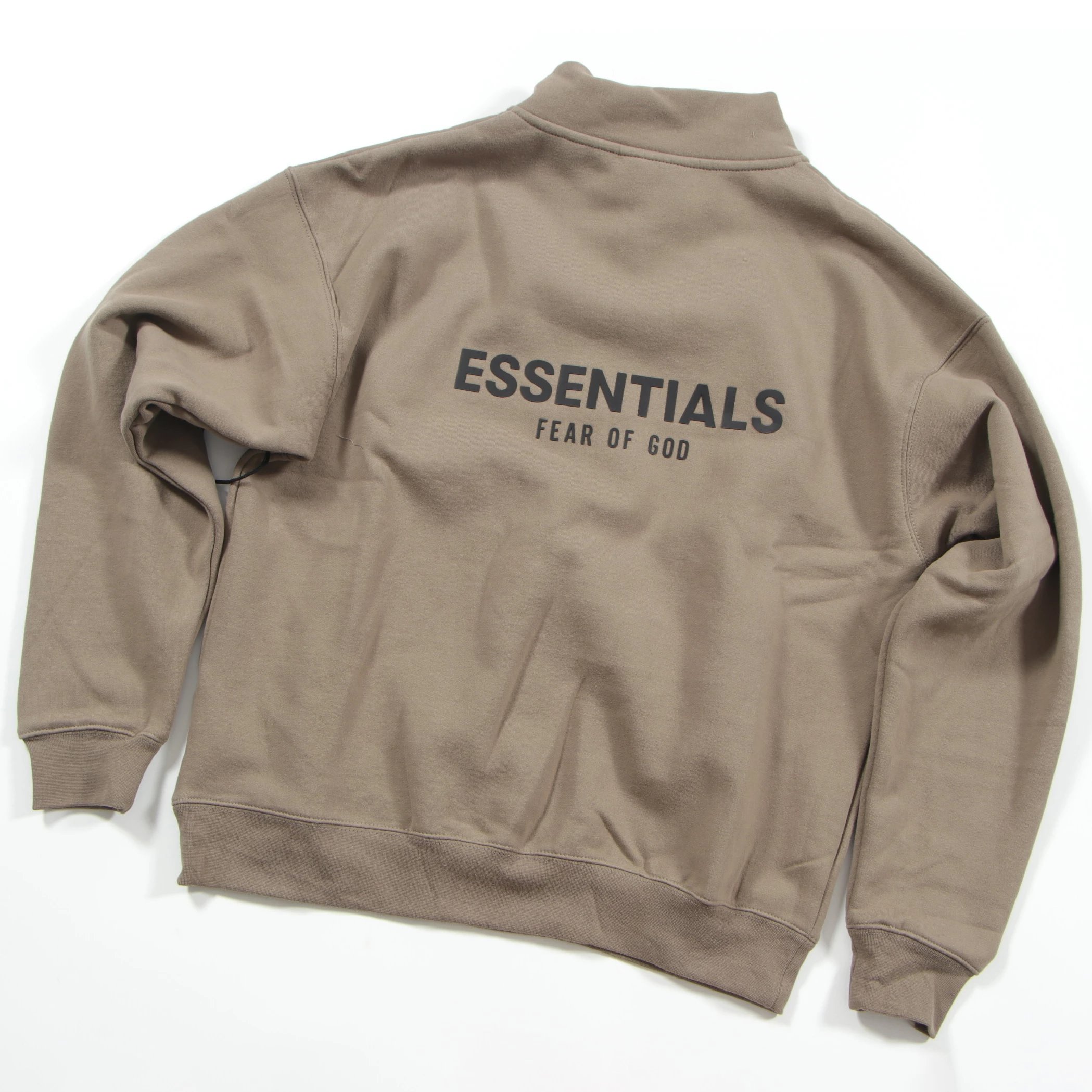 Fear of God Essentials Half-Zip Pullover Black Hoodie - 9