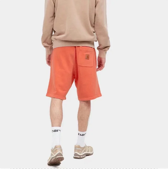 Carhartt Shorts Washed elastic-waist drawstring with logo patch product detail image 24