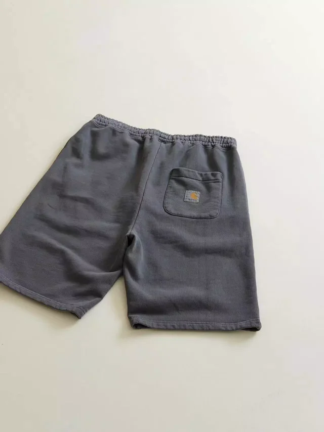 Carhartt Shorts Washed elastic-waist drawstring with logo patch product detail image 3