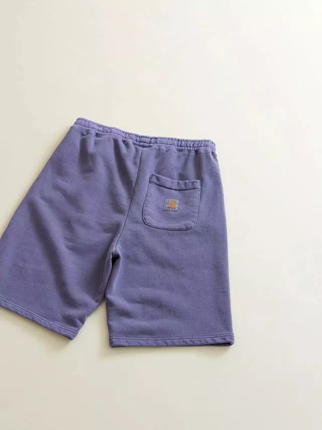 Carhartt Shorts Washed elastic-waist drawstring with logo patch product detail image 6