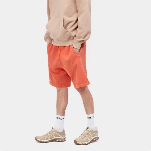 Carhartt Shorts Washed elastic-waist drawstring with logo patch product detail image 16