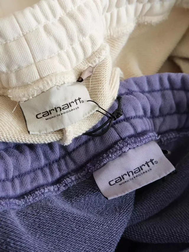 Carhartt Shorts Washed elastic-waist drawstring with logo patch product detail image 13