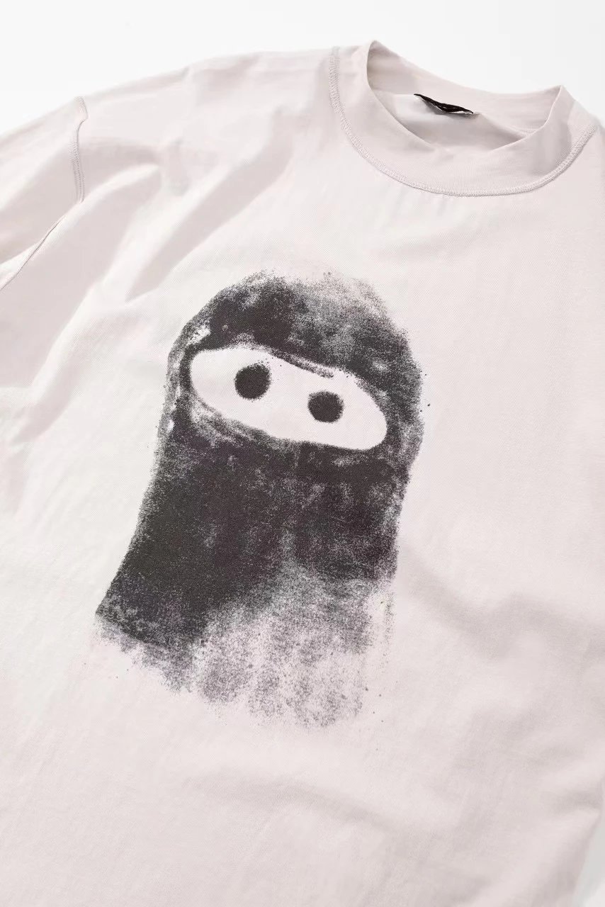 Design Ghost Face Distressed Black T-Shirt - 6