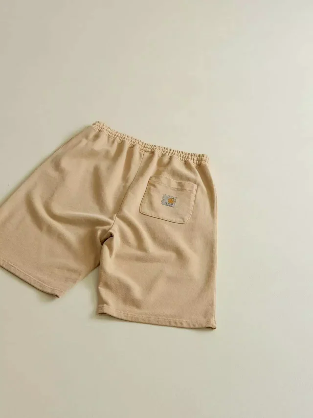 Carhartt Shorts Washed elastic-waist drawstring with logo patch product detail image 5
