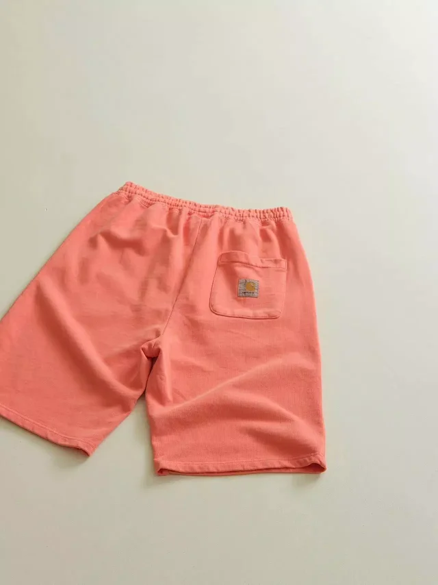 Carhartt Shorts Washed elastic-waist drawstring with logo patch product detail image 8