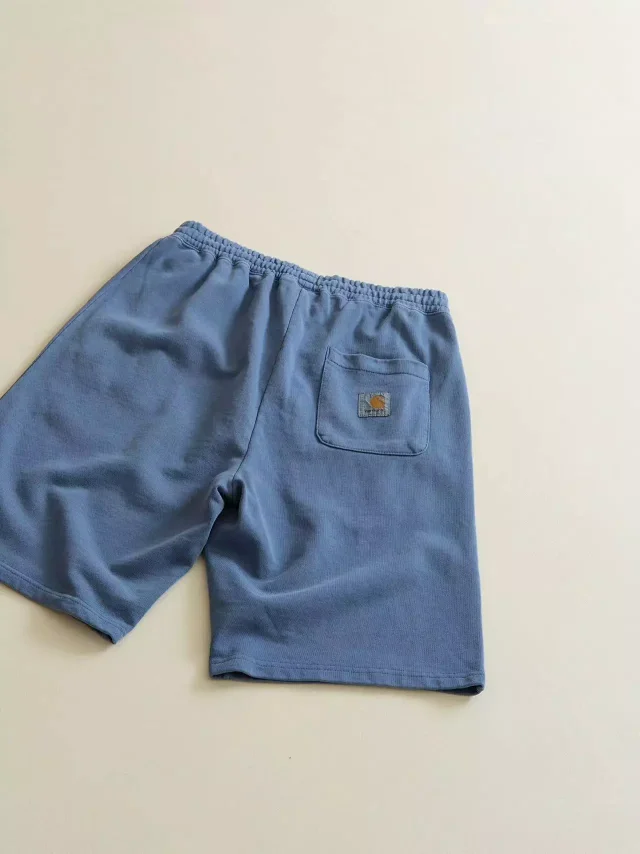 Carhartt Shorts Washed elastic-waist drawstring with logo patch product detail image 7