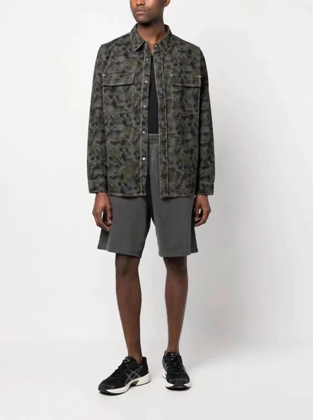 Carhartt Shorts Washed elastic-waist drawstring with logo patch product detail image 23