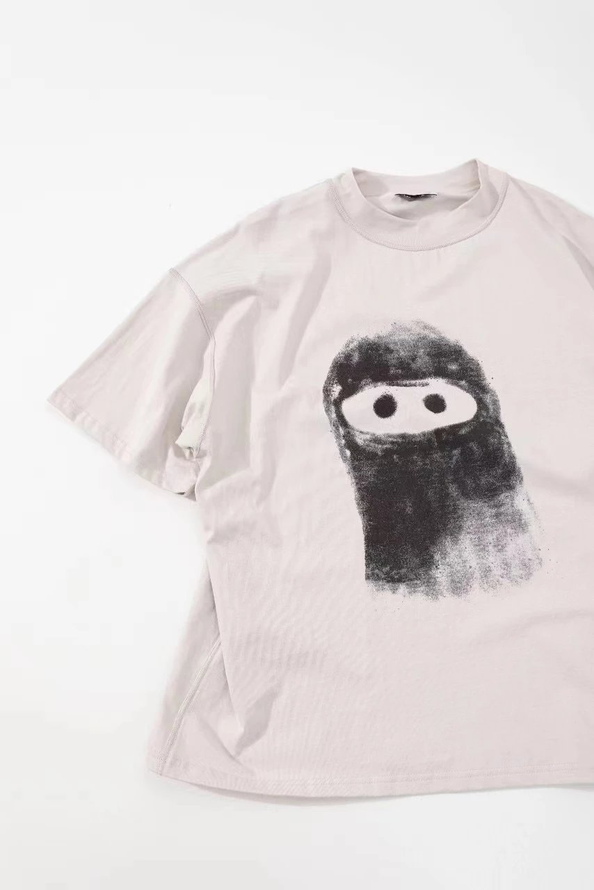 Design Ghost Face Distressed Black T-Shirt - 5