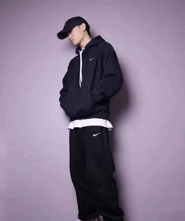 Nike Hoodies & Sweatshirts Embroidered Swoosh pullover hoodie with drawstring hood and kangaroo pocket product detail image 12