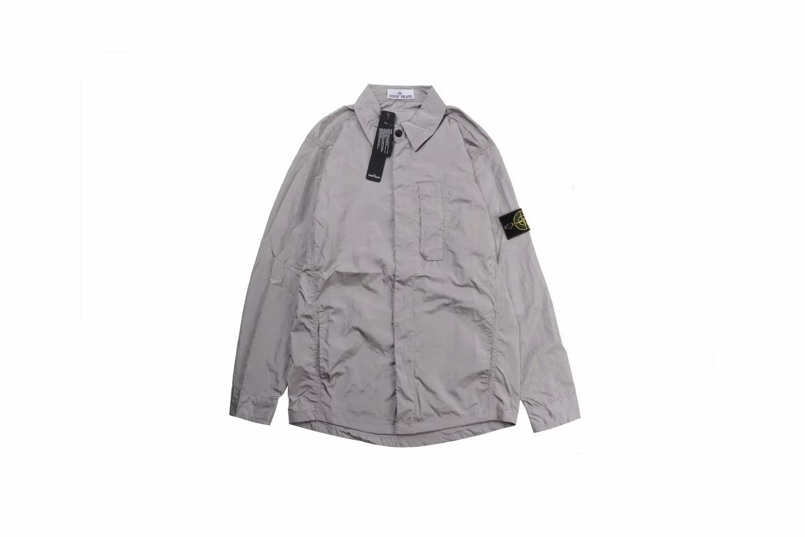 Stone Island Shadow Project Shirt Jacket Dark Gray Outerwear - 7