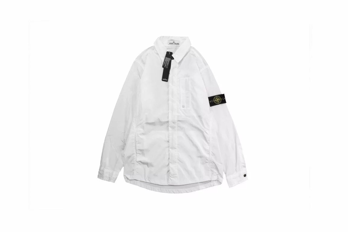 Stone Island Shadow Project Shirt Jacket Dark Gray Outerwear - 5