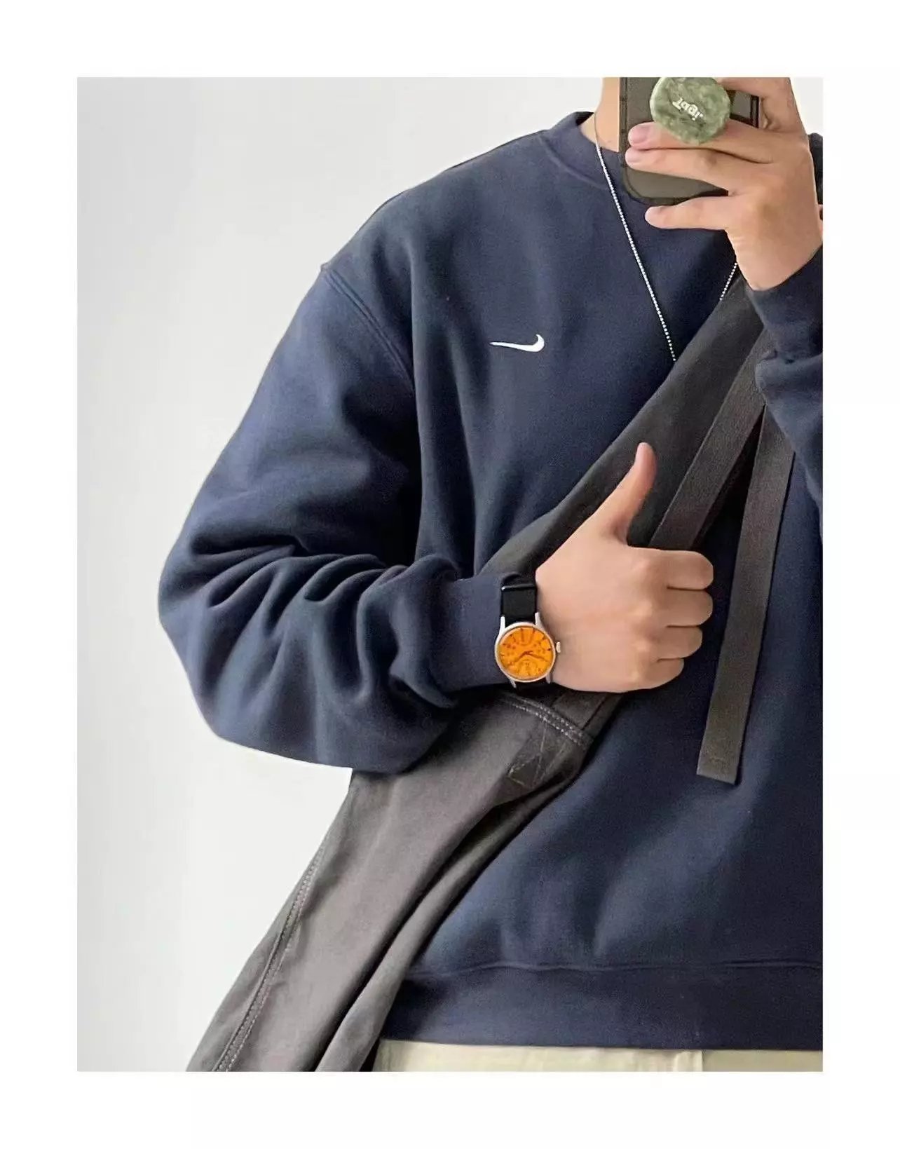 Nike Crewneck Sweatshirt Navy Blue Hoodie
