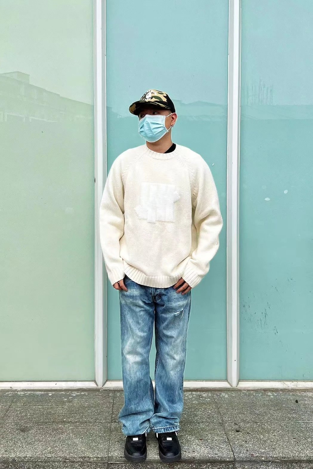 Design UNIQLO U + Undercover Knit Sweater Beige Sweater - 3