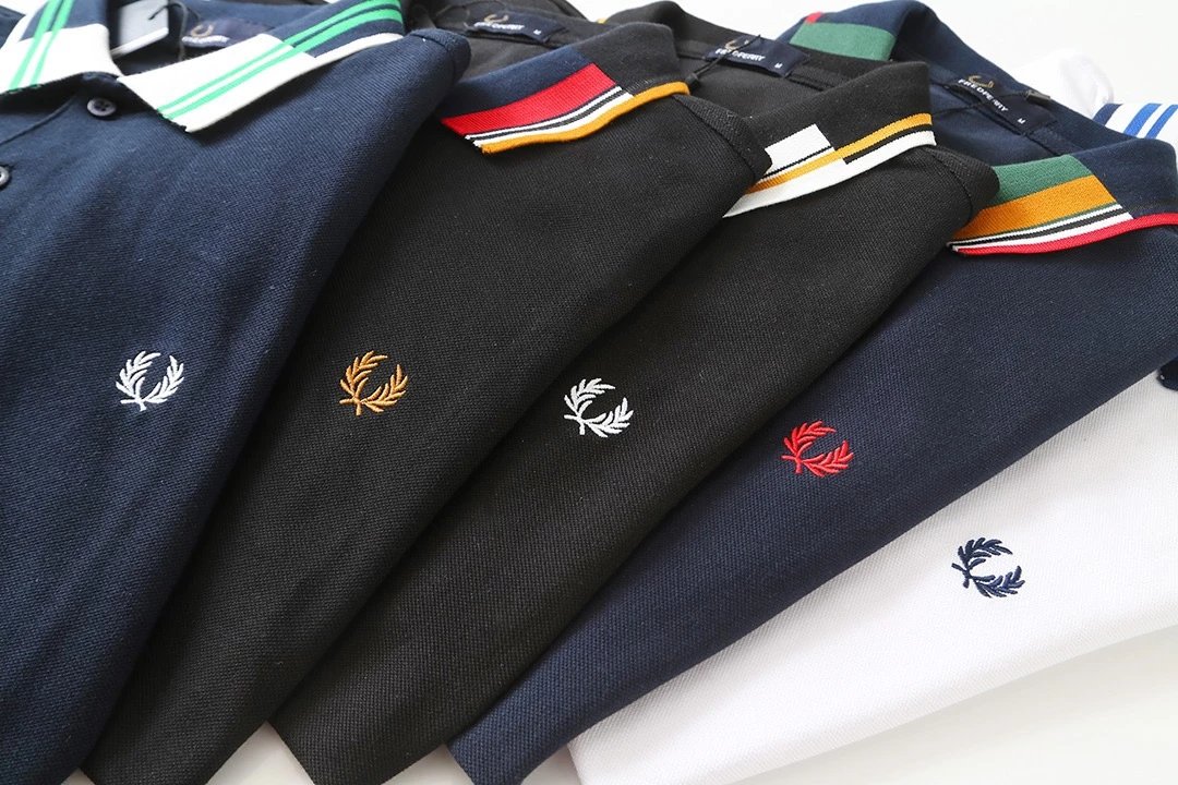Fred Perry T-Shirts Short-Sleeve Polo Shirt with Tipped Collar and Laurel Wreath Embroidery image 6