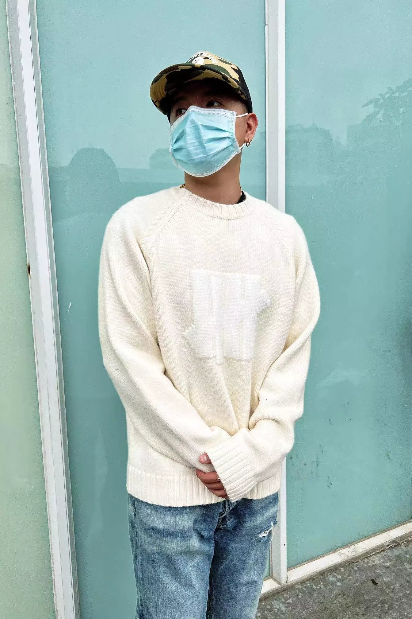 Design UNIQLO U + Undercover Knit Sweater Beige Sweater - 4