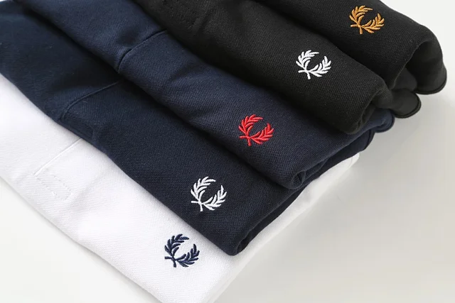 Fred Perry T-Shirts Short-Sleeve Polo Shirt with Tipped Collar and Laurel Wreath Embroidery product detail image 7