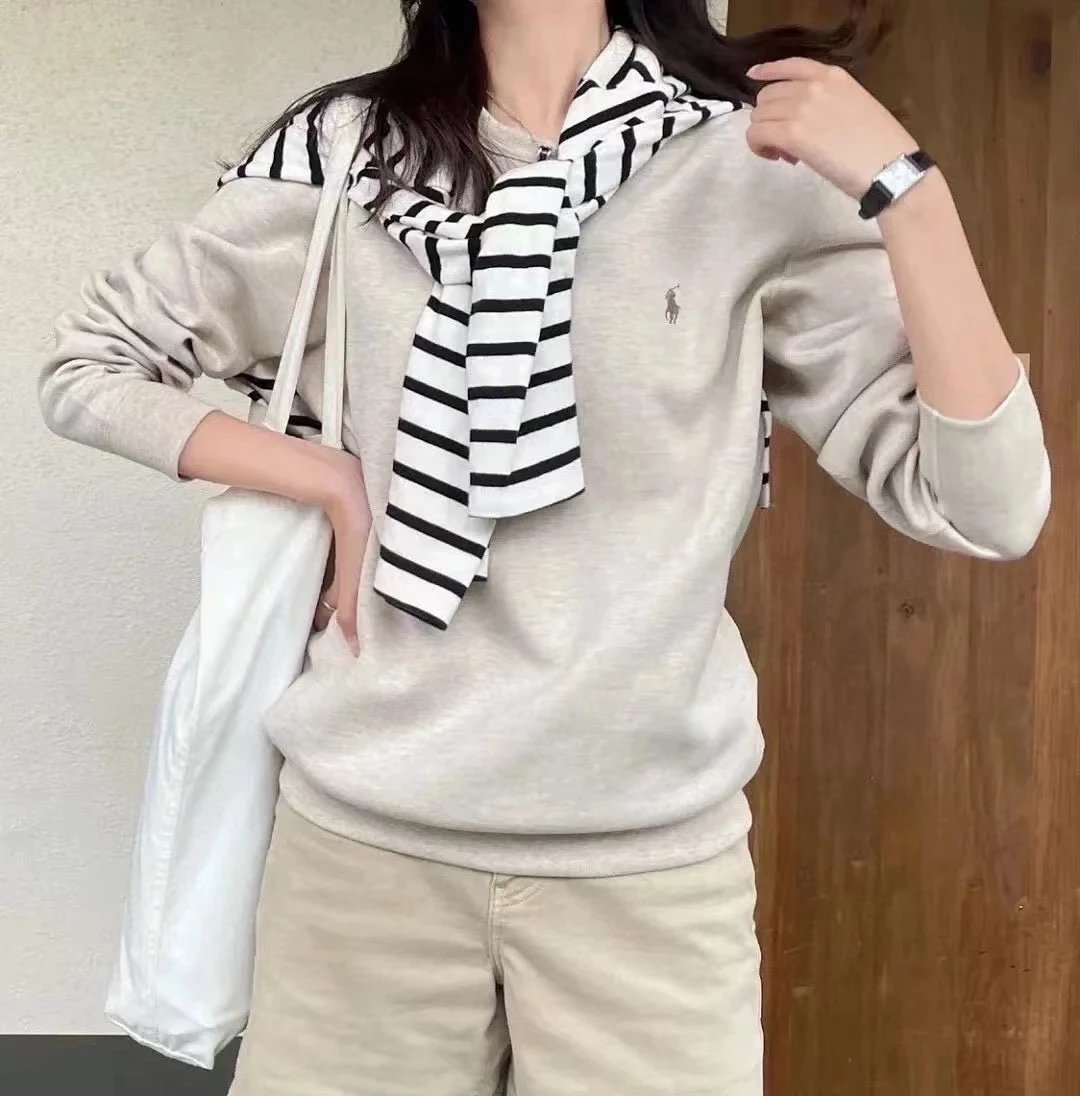 Polo Ralph Lauren Classic Crewneck Sweatshirt Beige Sweater - 29