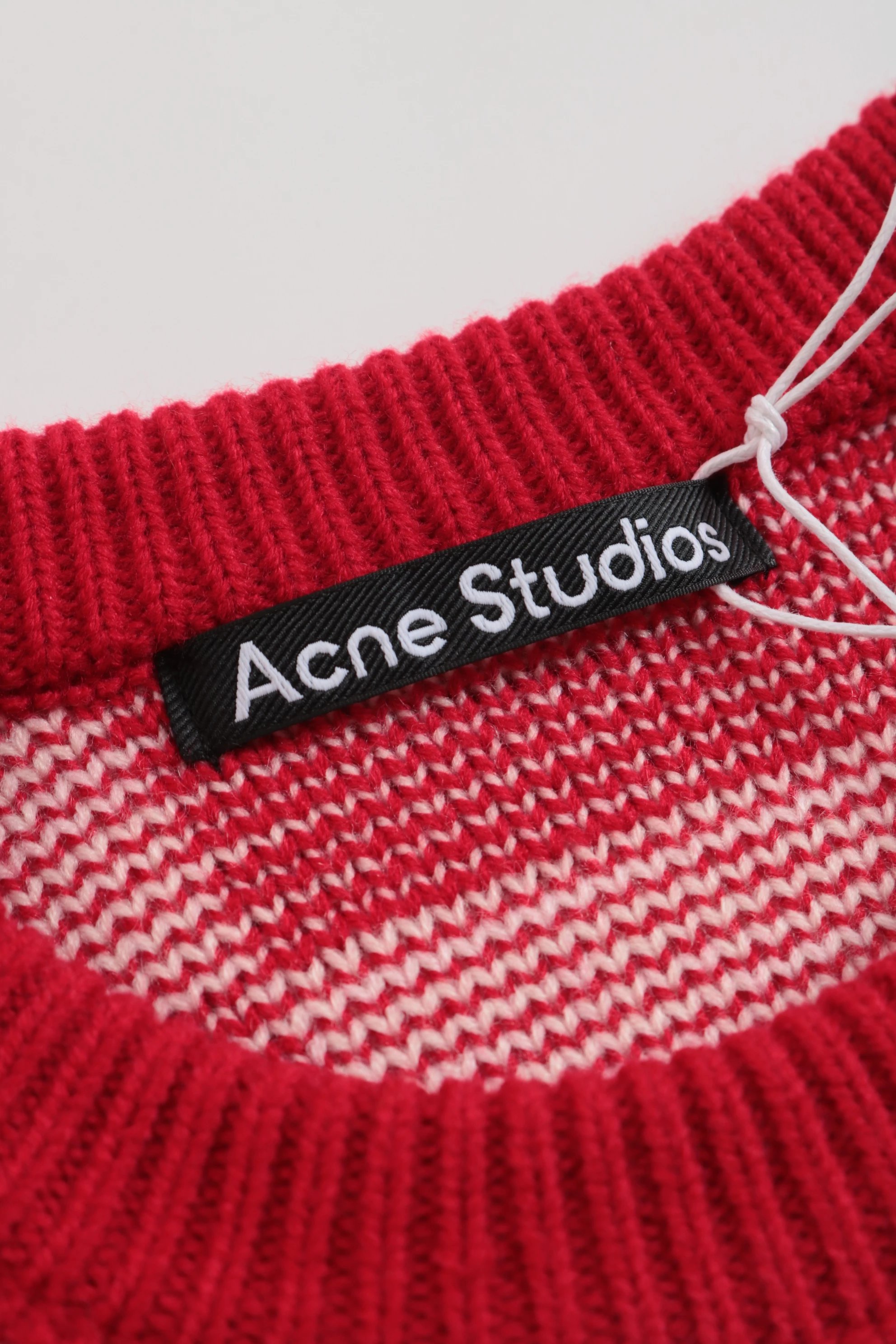 Acne Studios Checkerboard Smiley Face Sweater Orange and Brown - 9