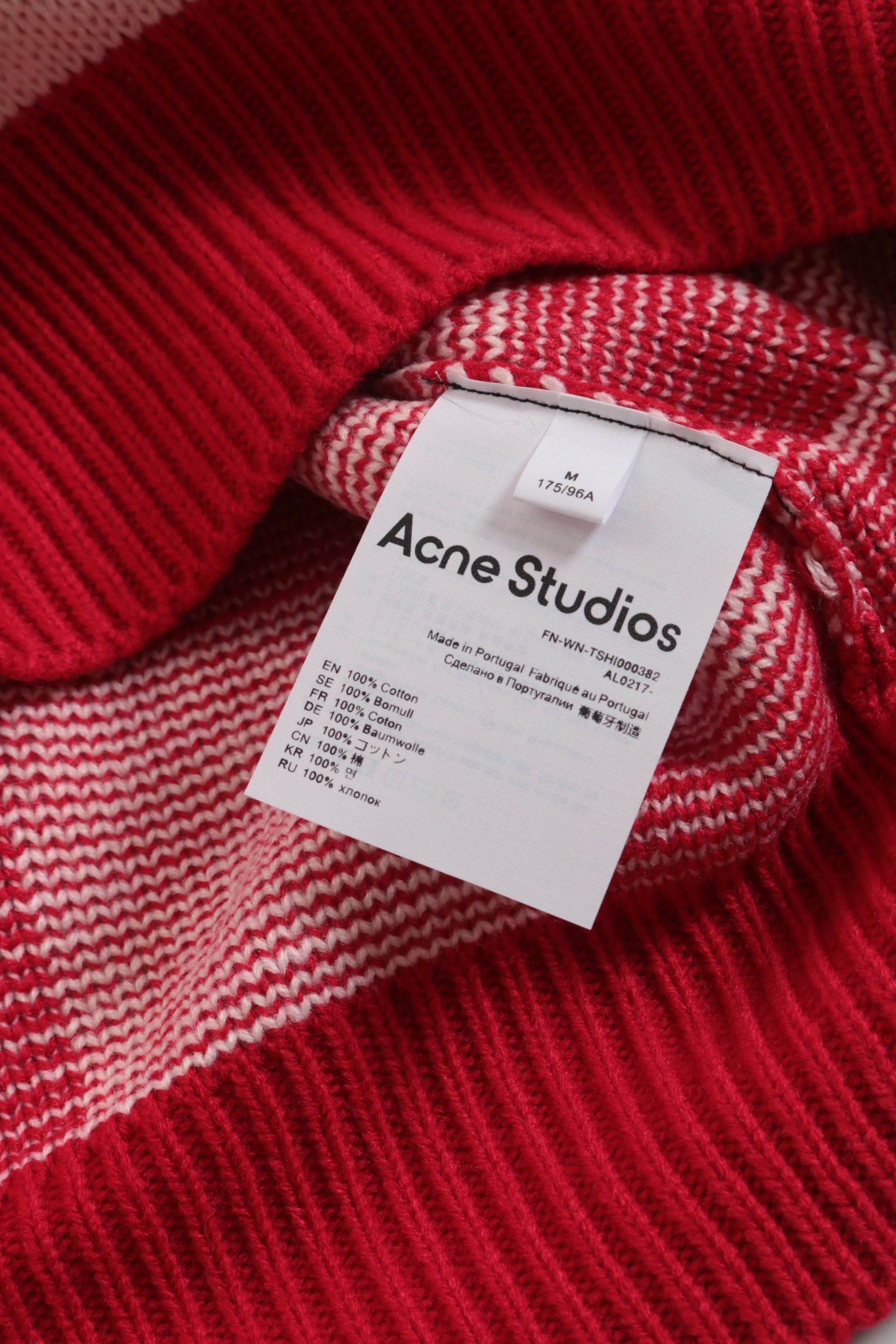 Acne Studios Checkerboard Smiley Face Sweater Orange and Brown - 10