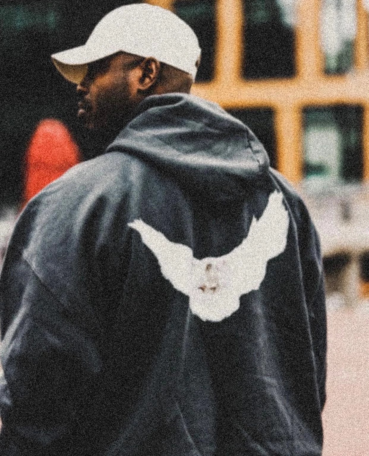 Design Dove Print Oversized Hoodie Gray - 21