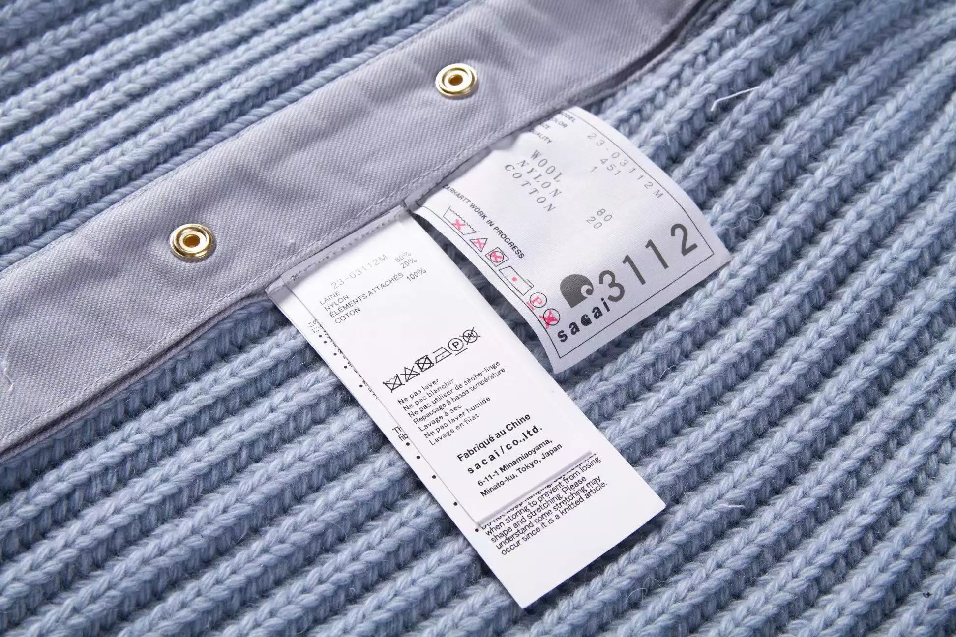 Carhartt Work In Progress Carhartt WIP Ribbed Turtleneck Sweater Light Blue Sweater - 22