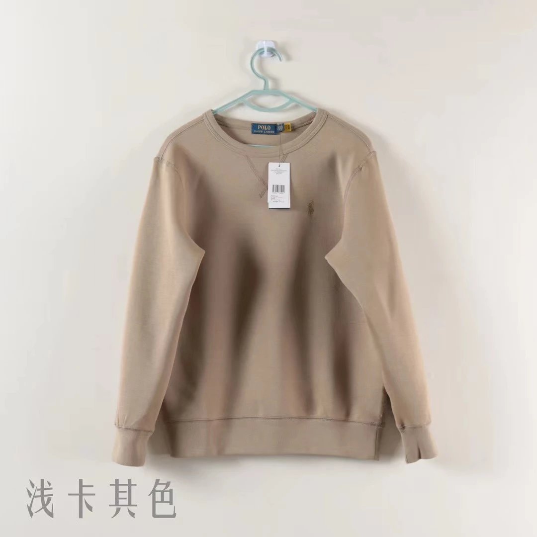 Polo Ralph Lauren Classic Crewneck Sweatshirt Beige Sweater - 6