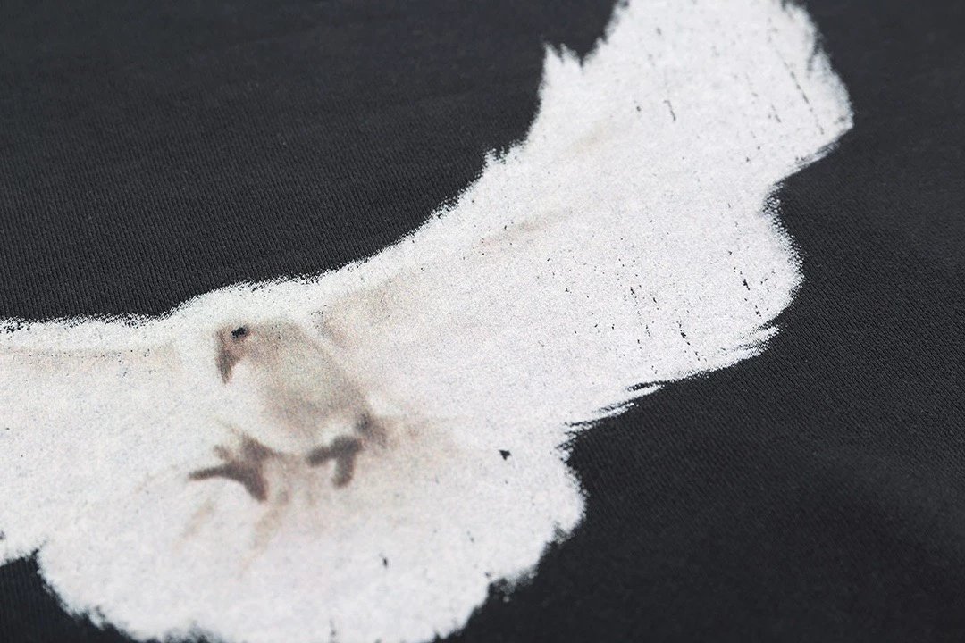 Design Dove Print Oversized Hoodie Gray - 16