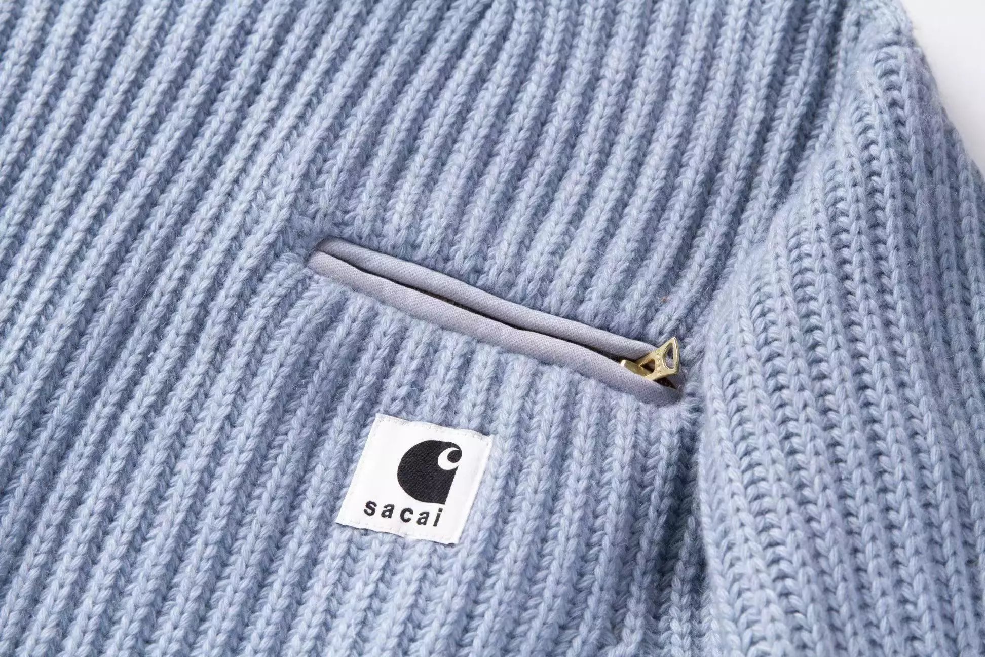 Carhartt Work In Progress Carhartt WIP Ribbed Turtleneck Sweater Light Blue Sweater - 10
