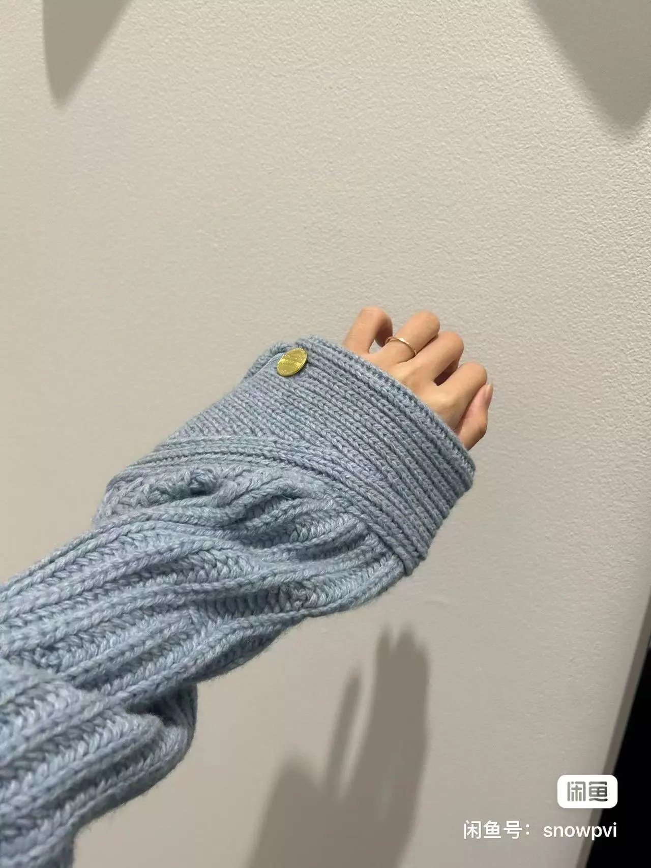 Carhartt Work In Progress Carhartt WIP Ribbed Turtleneck Sweater Light Blue Sweater - 57
