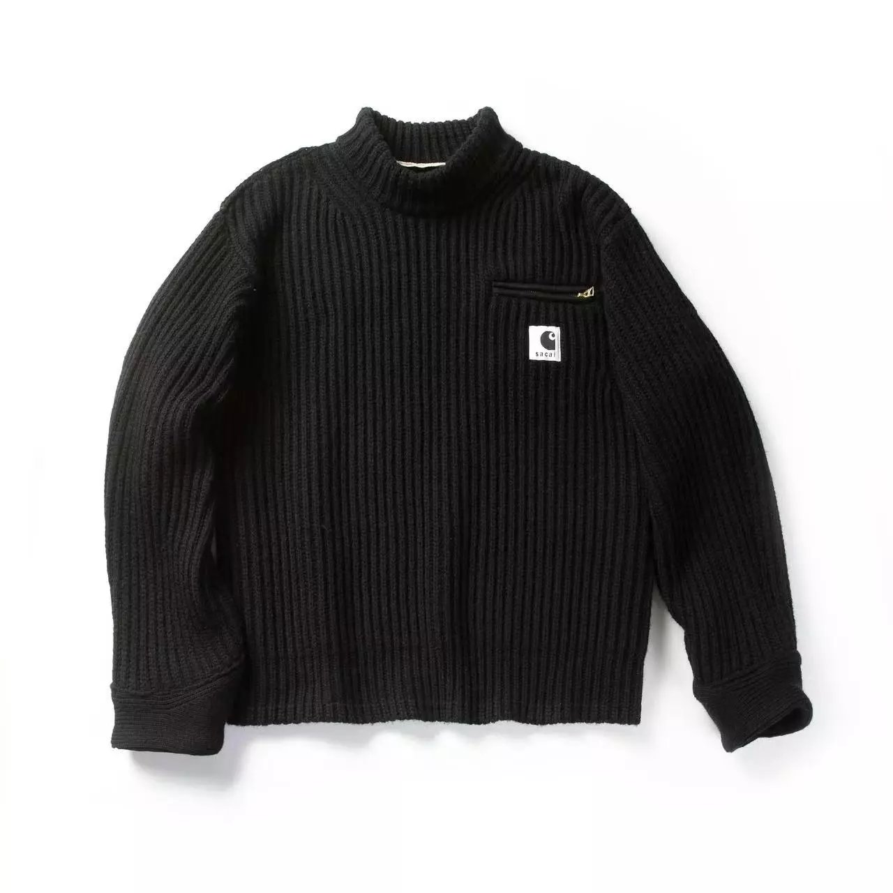 Carhartt Work In Progress Carhartt WIP Ribbed Turtleneck Sweater Light Blue Sweater - 3