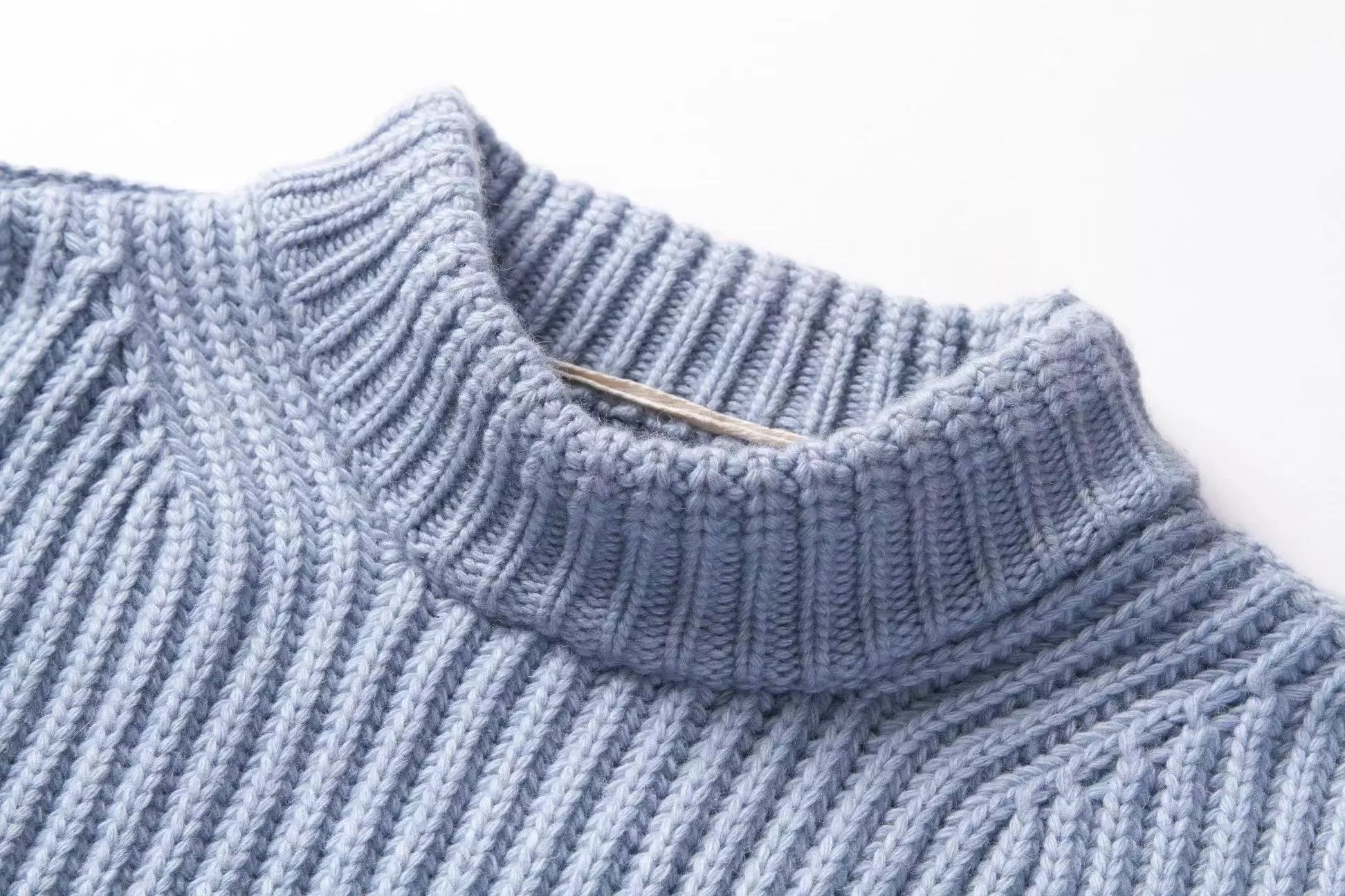 Carhartt Work In Progress Carhartt WIP Ribbed Turtleneck Sweater Light Blue Sweater - 9