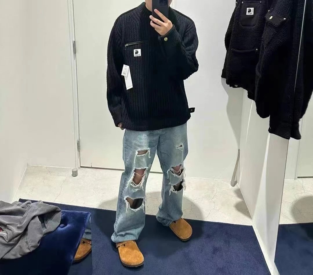 Carhartt Work In Progress Carhartt WIP Ribbed Turtleneck Sweater Light Blue Sweater - 39