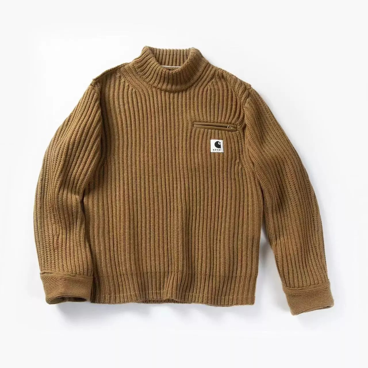 Carhartt Work In Progress Carhartt WIP Ribbed Turtleneck Sweater Light Blue Sweater - 5