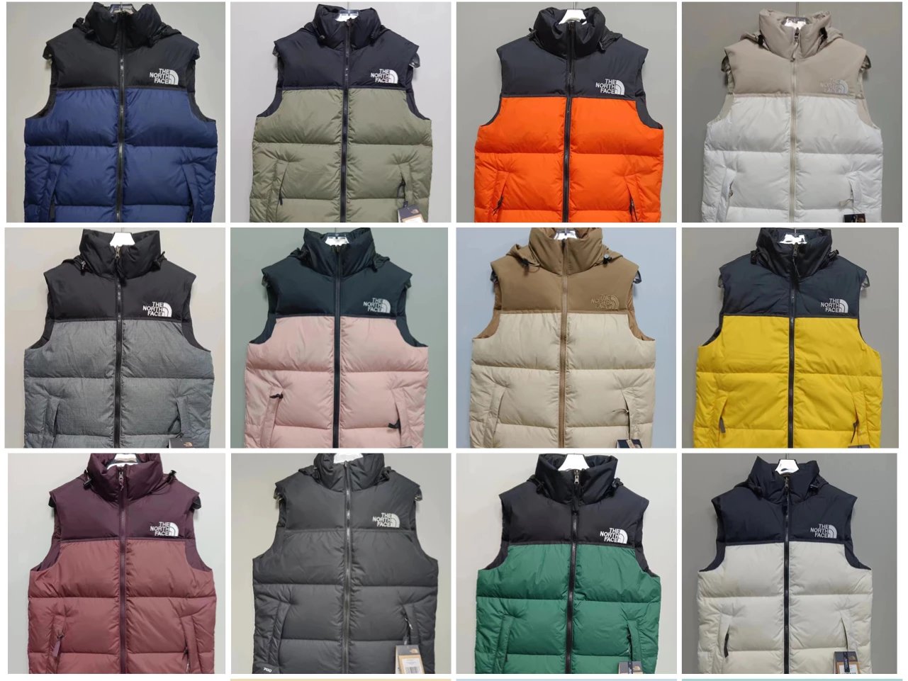 The North Face 1996 Retro Nuptse Vest patchwork stand up collar down vest